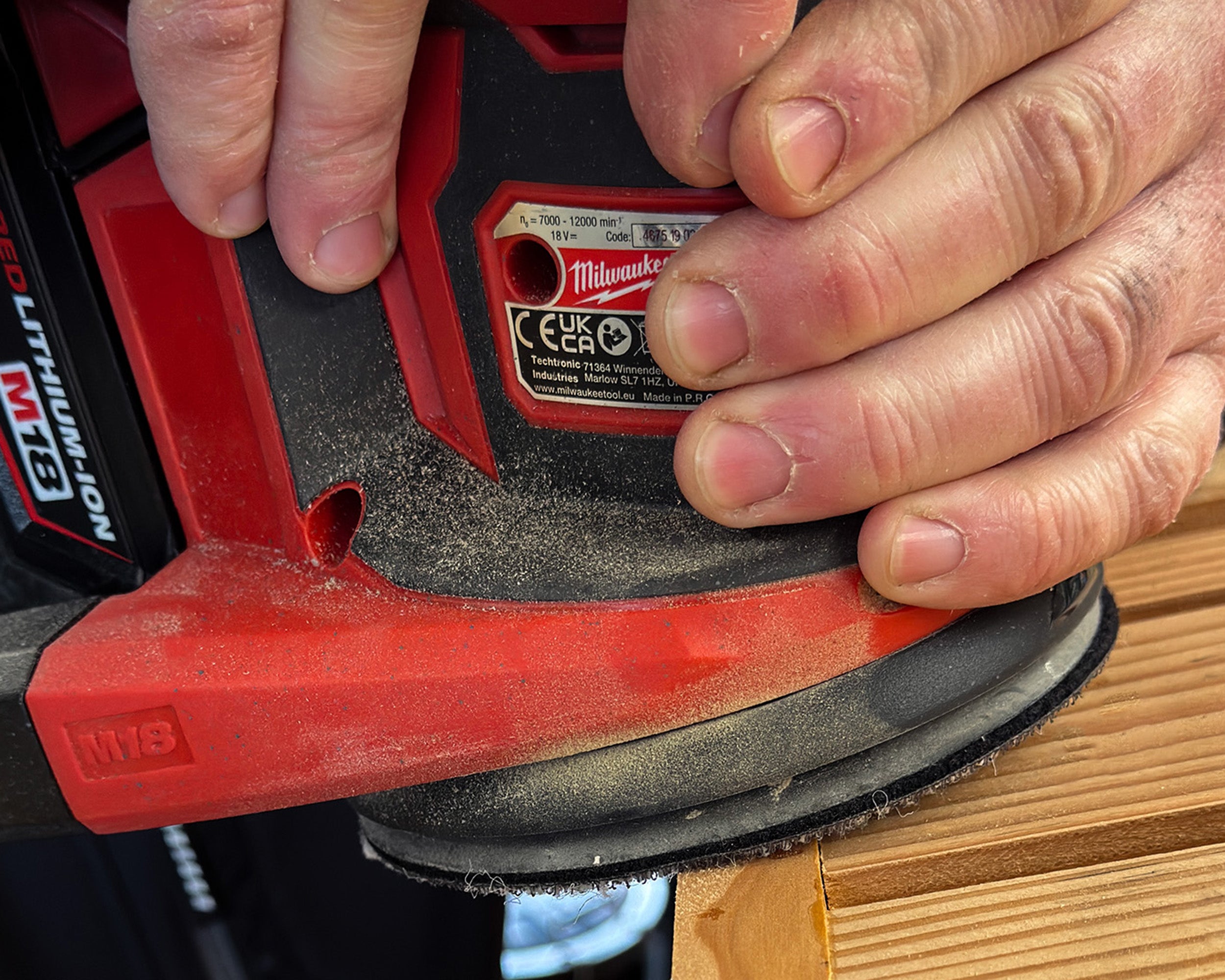Hand Sanding Bike Shed