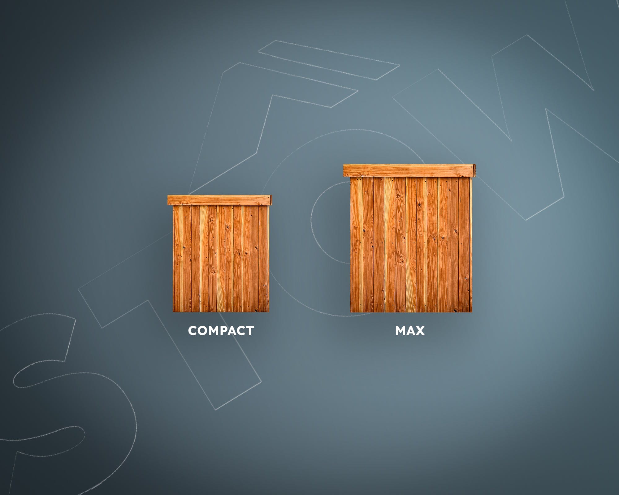 Large and small wooden bike shed options
