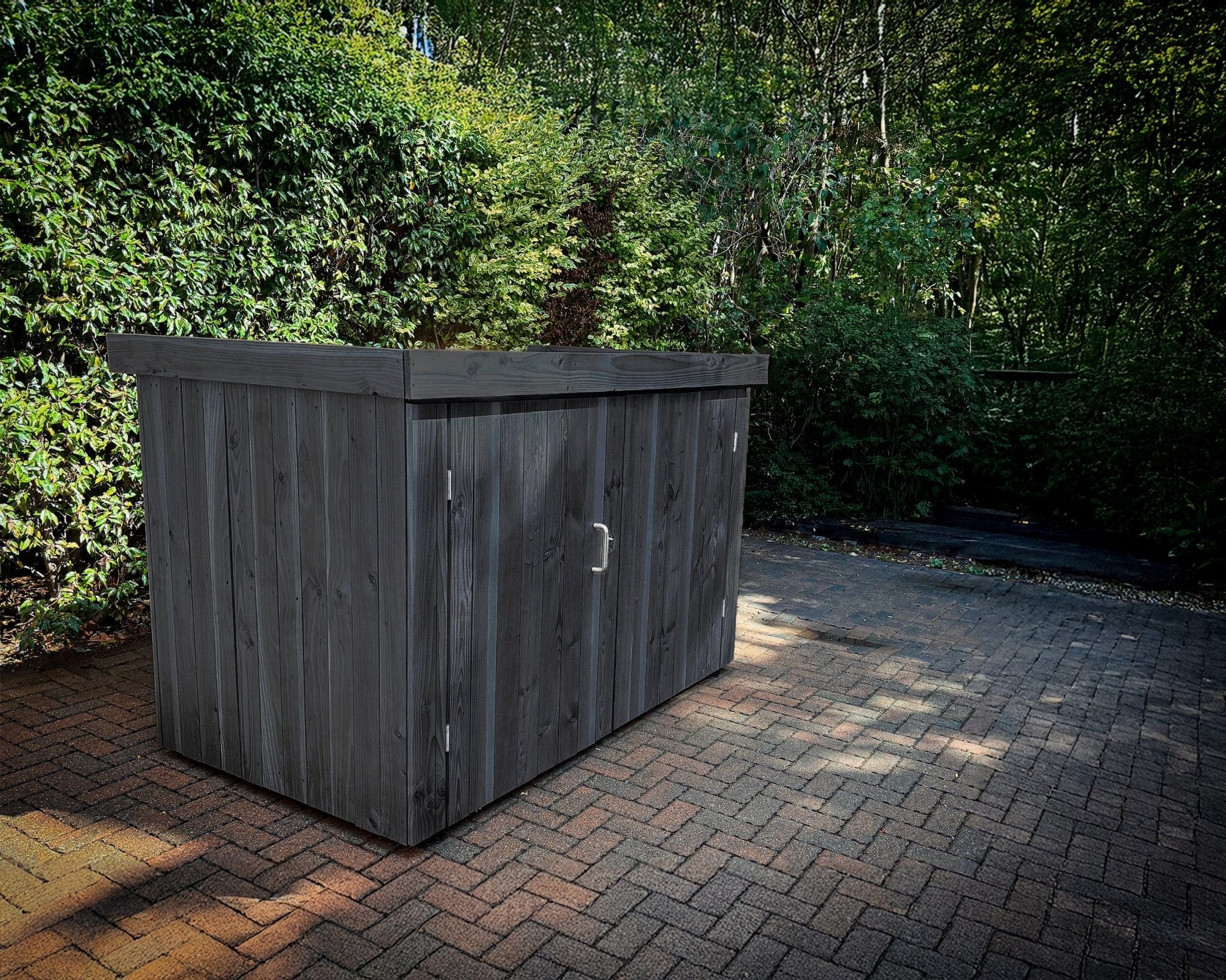 Luxury Modern Wooden Bike Shed in Anthracite