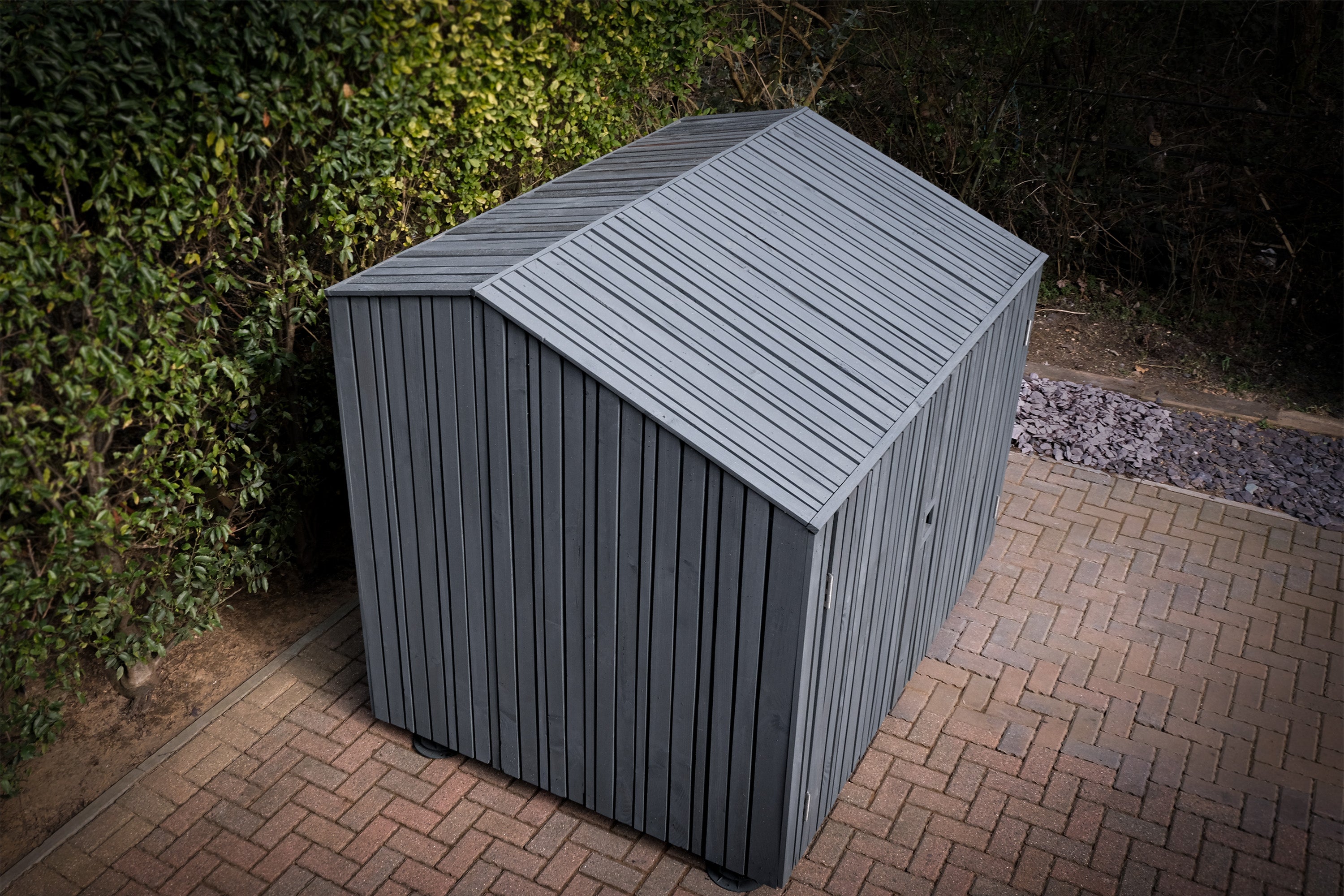 Stow Grey Ultra-Modern Bike Shed - Rainscreen